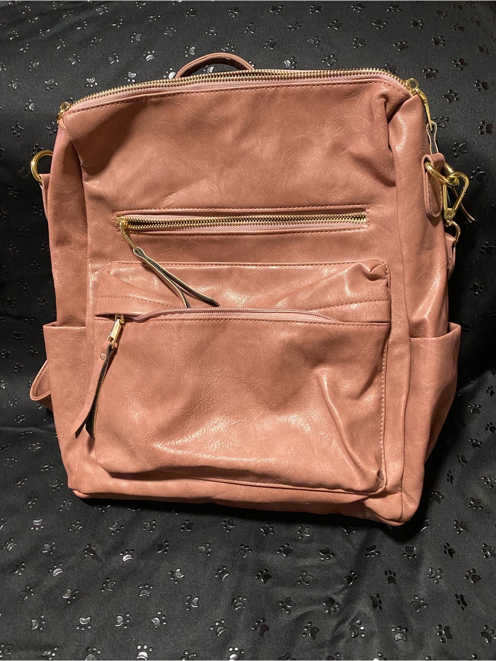 Fawn Design Dusty Rose Convertible Diaper Bag /Backack